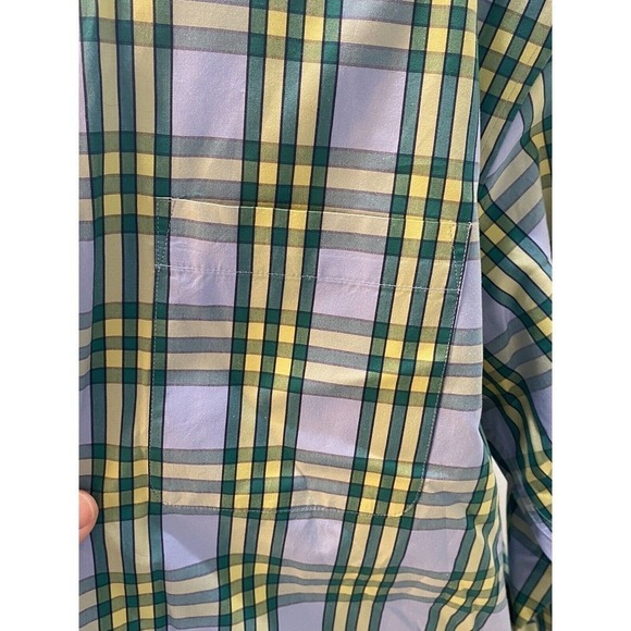 Tommy Bahamas Mens L Cubanita Starlight Green/blue Checkered Button Down Shirt - Picture 8 of 14